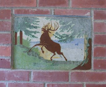 Deer Ceramic Scene rescued from earlier entrance